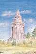 Burschenschafterdenkmal in Eisenach, Aquarell von Dr. O. D�umler, Eisenach